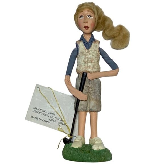 Vintage House of Lloyd Saturday Golf Woman Figurine Sculpture Weekday Women 8 in - Picture 16 of 16